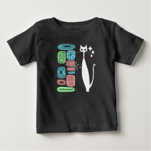 Retro Atomic Era Mid Century Modern Cool Cat Baby T-Shirt