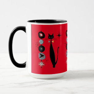 Retro Atomic Era Mid Century Modern Cool Cat Kabob Mug