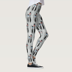 Retro Atomic Era Mid Century Modern Cool Cats Leggings