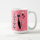 Retro Atomic Era Mid Century Modern MCM Black Cat