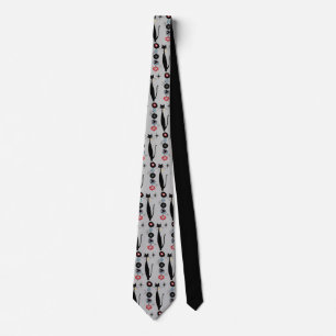 Retro Atomic Era Mid Century Modern MCM Cool Cat Tie