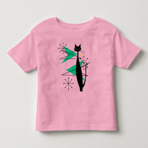 Retro Atomic Era Mid Century Modern MCM Cool Cat Toddler T-Shirt