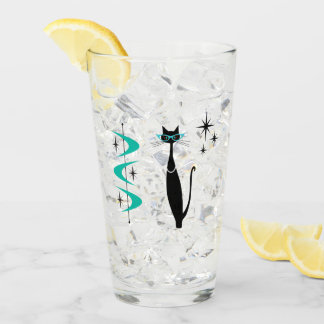 Retro Atomic Era Mid Century Modern MCM Kitty Cat Glass