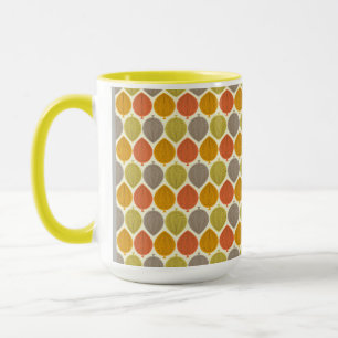 Retro Atomic Era Mid Century Modern MCM Leaves Mug