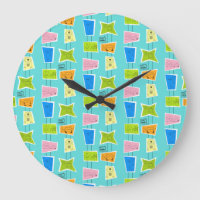 Retro Atomic Kitsch Acrylic Wall Clock