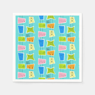 Retro Atomic Kitsch Paper Napkin