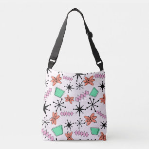 Retro Atomic MCM Pink Orange Green Black Crossbody Bag