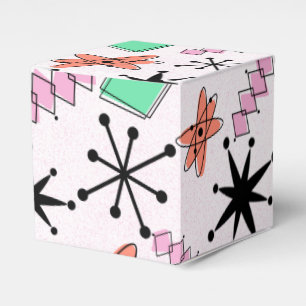 Retro Atomic MCM Pink Orange Green Black Favour Box