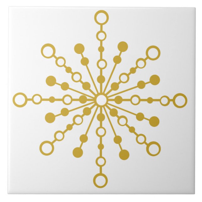 Retro Atomic Mid-Century Modern Design Tile (Front)