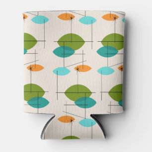 Retro Atomic Mobile Pattern Custom Can Cooler
