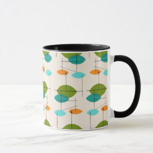 Retro Atomic Mobile Pattern Ringer Mug