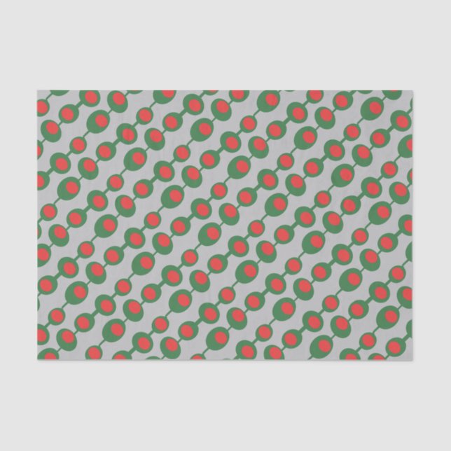 Retro Atomic Olives Tissue Paper (Front)