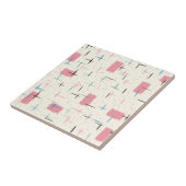 Retro Atomic Pink Pattern Ceramic Tile | Zazzle