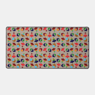 Retro Atomic Shapes Samsung Galaxy Case Desk Mat