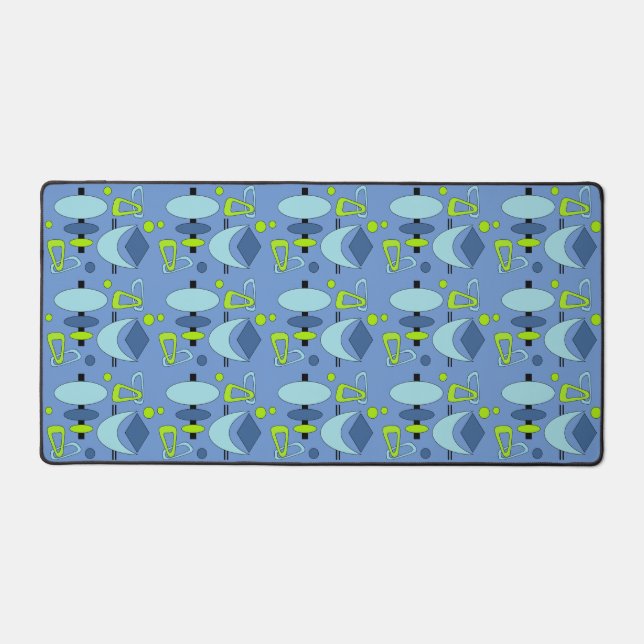 Retro Atomic Shapes Samsung Galaxy Case Desk Mat (Front)