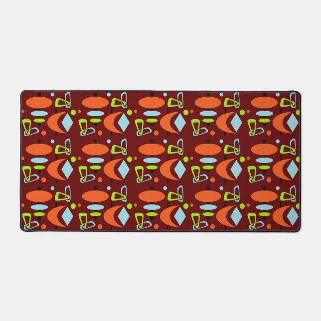 Retro Atomic Shapes Samsung Galaxy Case Desk Mat (Front)
