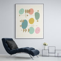 Retro Atomic Space Age Mid Century Modern Wall Art