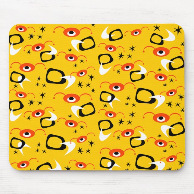 Retro Atomic Spiders Mouse Mat (Front)