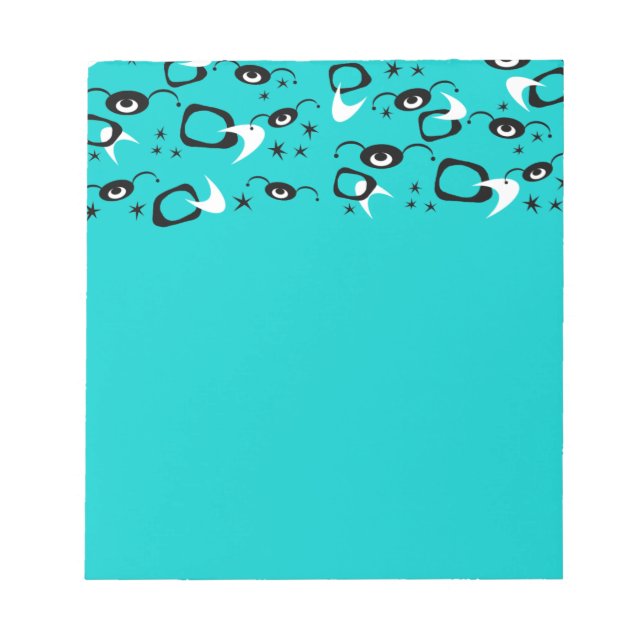Retro Atomic Spiders Notepad (Front)