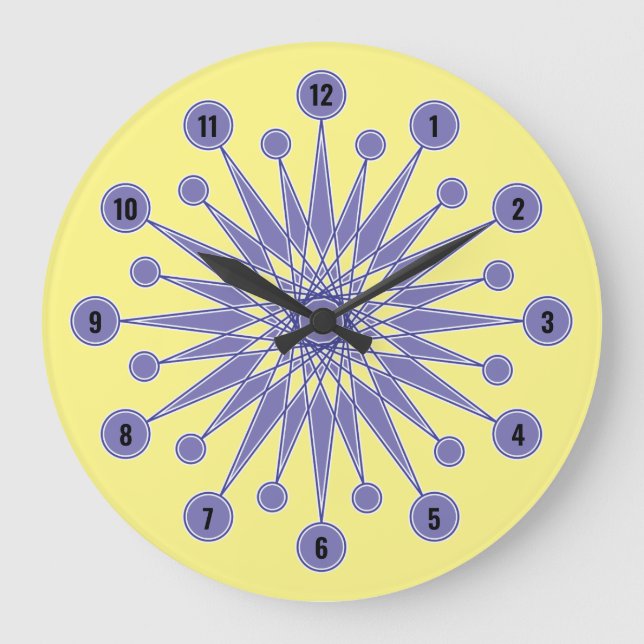 Retro Atomic Starburst Large Clock (Front)