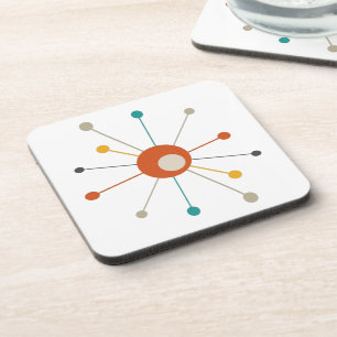 Retro Atomic Starburst Mid Century Coaster