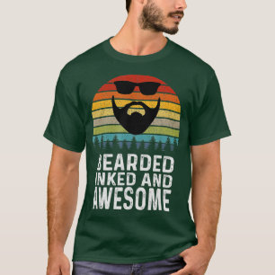 Retro attoo Lover Gifts For Men Bearded Inked And T-Shirt