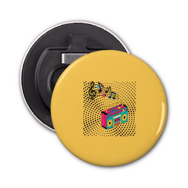 Retro audio boombox. bottle opener (Front)