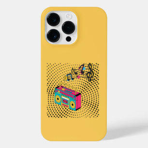 Retro audio boombox. iPhone 14 pro max case