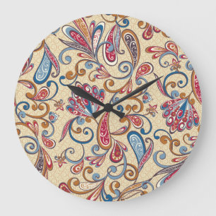 Retro Audio Cassette: 90s Wallpaper Large Clock