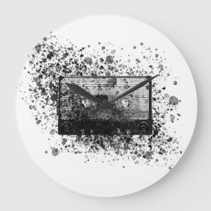 Retro Audio Cassette Large Clock