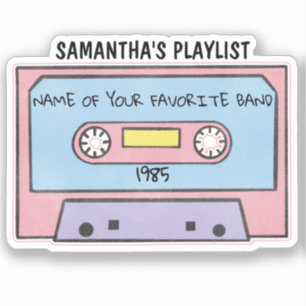 Retro Audio Cassette Mix Tape Custom Band Name