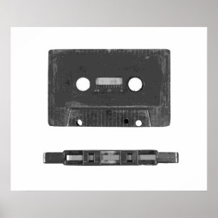 Retro audio cassette  poster