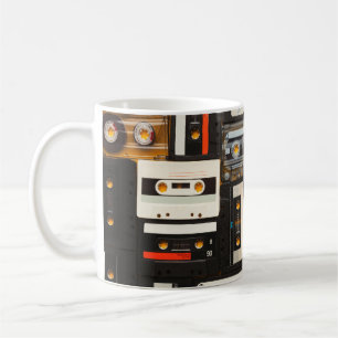 Retro audio cassette tape coffee mug