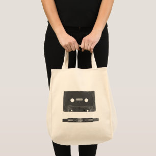 Retro audio cassette  tote bag