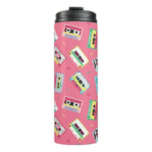 Retro Audio Tapes: 80s Style. Thermal Tumbler