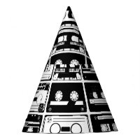 Retro audio tapes, old-fashioned pattern.