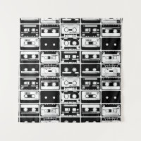 Retro audio tapes, old-fashioned pattern.