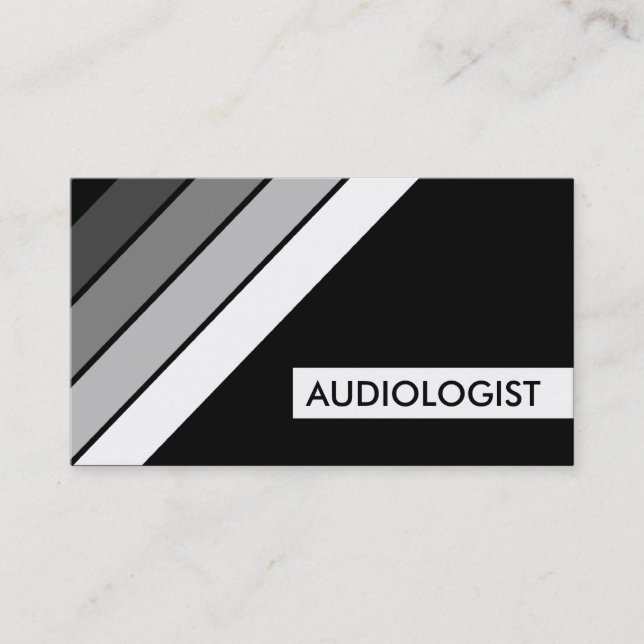 retro AUDIOLOGIST Business Card (Front)