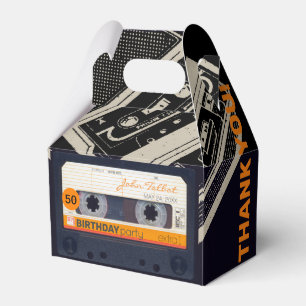 Retro Audiotape 50th Birthday Thank You GFB Favour Box