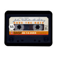 Retro Audiotape 55th birthday Save the date Magnet
