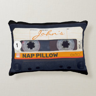 Retro Audiotape Cassette 80s personalised Accent P Decorative Cushion