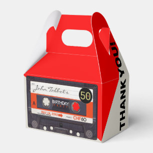 Retro Audiotape S 50th birthday Thank You GFB Favour Box
