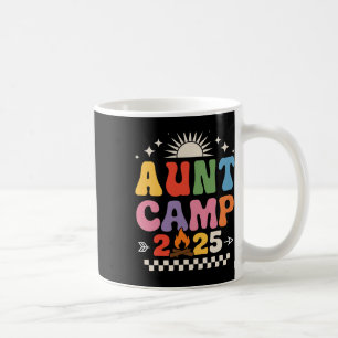 Retro Aunt Camp 2025 Family Vacation Summer Campin Coffee Mug