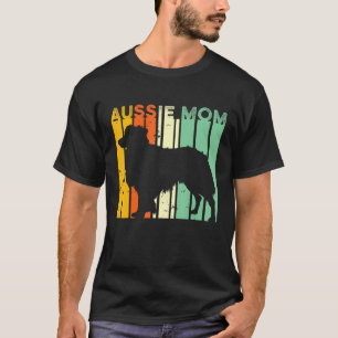 Retro Aussie Mum Vintage Cute Australian Shepherd T-Shirt