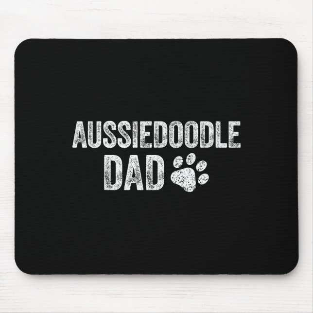 Retro Aussiedoodle Dad Papa Father's Day Aussie Do Mouse Mat (Front)