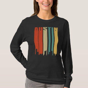 Retro Austin Vintage Skyline Cityscape Texas Tx A T-Shirt