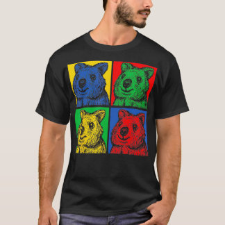 Retro Australia Animal Gift Idea Art Quokka  T-Shirt