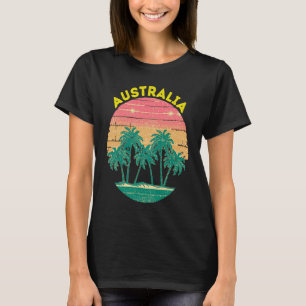 Retro Australia Vacation Souvenir Palm Tree T-Shirt