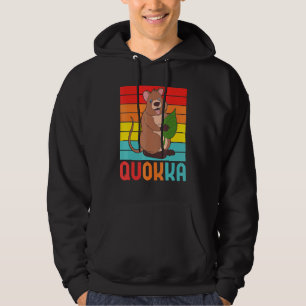 Retro Australia Wildlife Nature Animal Aussie Quok Hoodie
