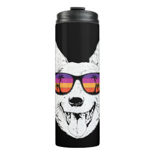 Retro Australian Cattle Dog Sunglasses  Thermal Tumbler